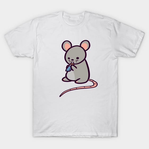 Cute Rat Candy Bar T-Shirt by ThumboArtBumbo